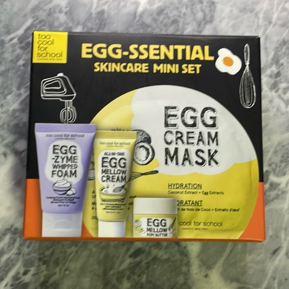New Too Cool For School Eggsential Skincare Set